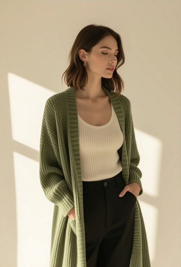layered tanks with open cardigan