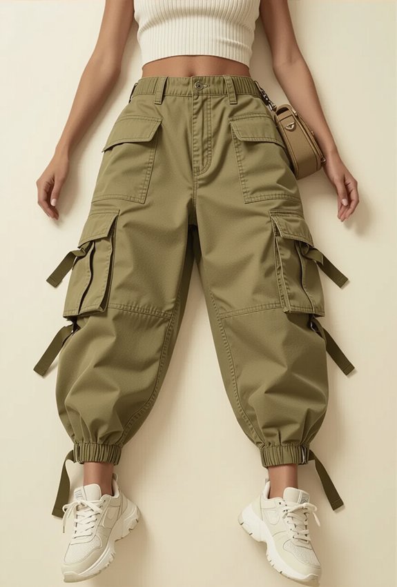 retro confidence with crop top pairing