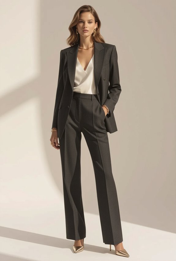 tailored silky confident comfortable