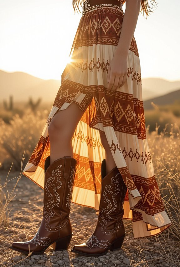 tough and romantic cowgirl chic