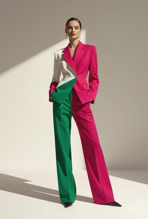 vibrant confident color blocking celebration